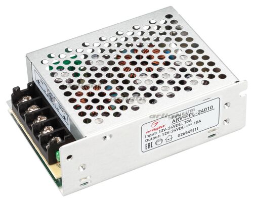 Блок питания ARV-PFL-24010 DC/DC (12-24V, 10A, PWM filter) (Arlight, IP20 Сетка, 2 года)