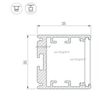 Профиль SL-ARC-3535-D1500-N90 WHITE (1180мм, дуга 1 из 4) (Arlight, Алюминий)