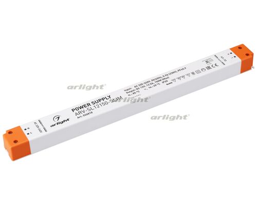 Блок питания ARV-SL12150-SLIM (12V, 12.5A, 150W, PFC) (Arlight, IP20 Пластик, 3 года)