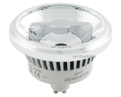 Лампа AR111-FORT-GU10-15W-DIM Warm3000 (Reflector, 24 deg, 230V) (Arlight, Металл)