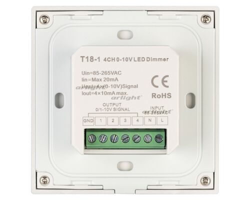 Панель SMART-P34-DIM-IN White (230V, 0-10V, Sens, 2.4G) (Arlight, IP20 Пластик, 5 лет)