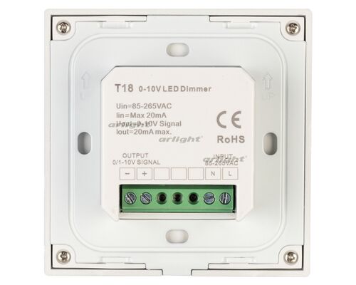 Панель SMART-P35-DIM-IN White (230V, 0-10V, Sens, 2.4G) (arlight, IP20 Пластик, 5 лет)