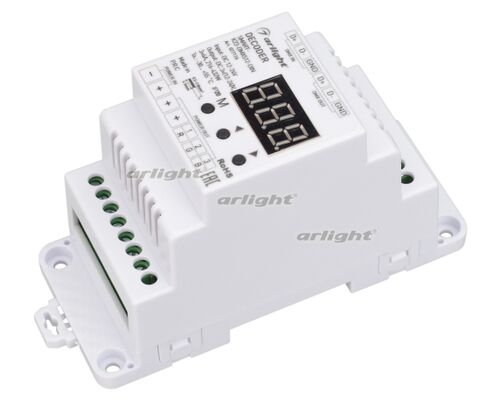 Декодер SMART-K23-DMX512-DIN (12-24V, 3x6A) (Arlight, IP20 Пластик, 5 лет)
