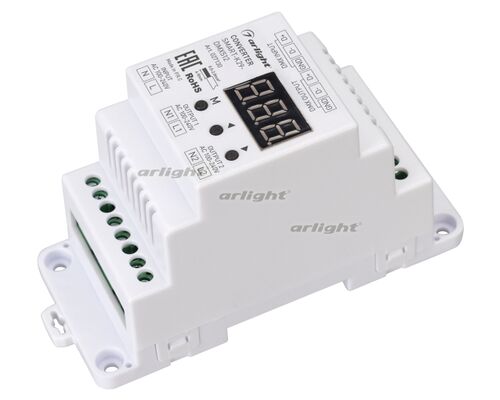 Конвертер SMART-K29-DMX512 (230V, 2x1.2A, TRIAC, DIN) (Arlight, Пластик)