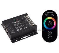 Контроллер ARL-OVAL-RGB Black (12-24V, 3x10A, ПДУ Овал, RF, RJ45) (Arlight, IP20 Металл, 3 года)
