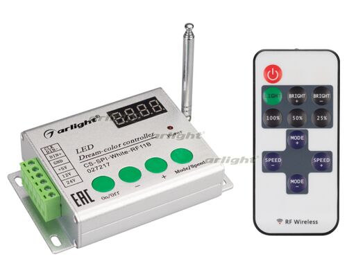 Контроллер CS-SPI-White-RF11B (5-24V, ПДУ 11кн) (Arlight, IP20 Металл, 1 год)