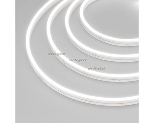 Лента герметичная MOONLIGHT-SIDE-A120-06x12mm 24V White6000 (9.6 W/m, IP65, 5m, wire x2) (Arlight, Силикон)