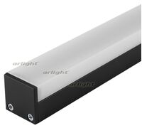 Профиль с экраном SL-LINE-2011M-2500 BLACK+OPAL SQUARE (Arlight, Алюминий)