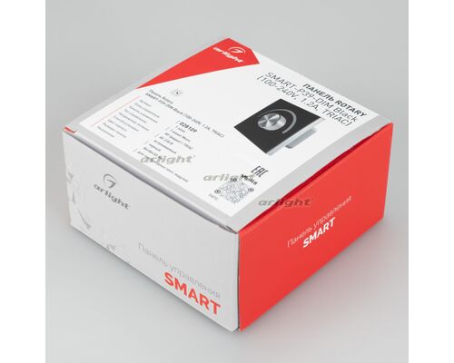 Панель SMART-P37-DIM-IN Black (230V, 1.2A, TRIAC, Rotary, 2.4G) (Arlight, IP20 Пластик, 5 лет)