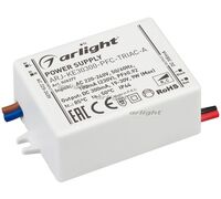 Блок питания ARJ-KE30300-PFC-TRIAC-A (9W, 300mA) (Arlight, IP44 Пластик, 5 лет)