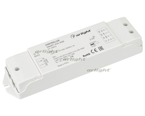 Контроллер SMART-K24-RGB (230V, 3x1A, 2.4G) (Arlight, IP20 Пластик, 5 лет)