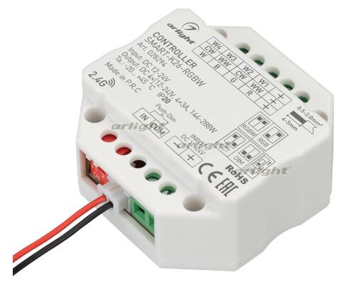 Контроллер SMART-K26-RGBW (12-24V, 4x3A, 2.4G) (Arlight, IP20 Пластик, 5 лет)