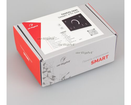Панель Sens SMART-P79-DIM Black (230V, 4 зоны, 2.4G) (Arlight, IP20 Пластик, 5 лет)