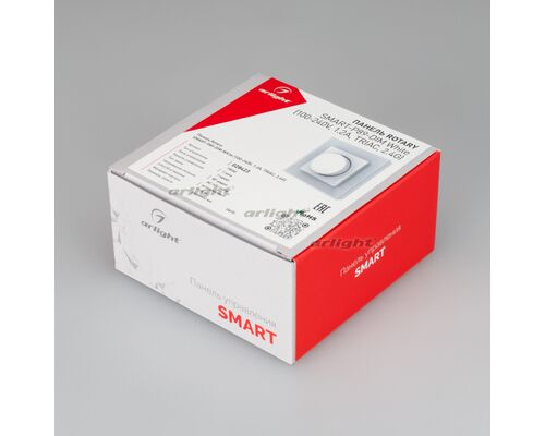 Панель SMART-P89-DIM-IN White (230V, 1.2A, TRIAC, Rotary, 2.4G) (Arlight, Пластик)