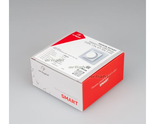 Панель SMART-P96-DIM-IN White (230V, 1.5A, 0-10V, Rotary, 2.4G) (Arlight, Пластик)