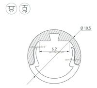 Профиль ROUND-D10.5-2000 ANOD (arlight, Алюминий)