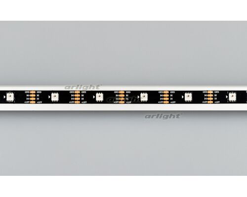 Лента SPI-5000-RAM-5060-30 12V Cx1 RGB-Auto (Black 10mm, 4.8W/m, IP20) (Arlight, Открытый, IP20)