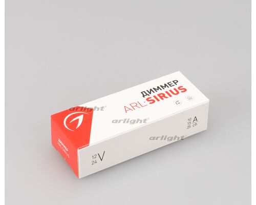 Диммер ARL-SIRIUS-DIM (12-24V, 1x25A, 2.4G) (Arlight, IP20 Металл, 3 года)