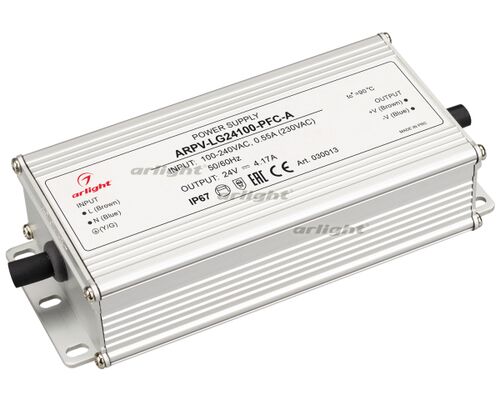 Блок питания ARPV-LG24100-PFC-A (24V, 4.17A, 100W) (Arlight, IP67 Металл, 5 лет)