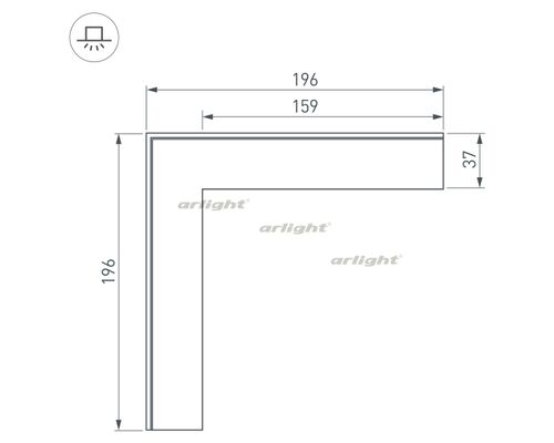 Угол SL-LINIA32-FANTOM внешний (arlight, Металл)