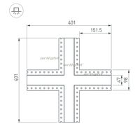 Крестовина SL-LINIA45-FANTOM (arlight, Металл)