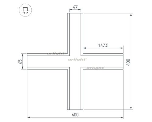 Крестовина SL-LINIA65-F (arlight, Металл)