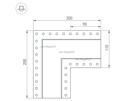 Угол SL-LINIA55-FANTOM (arlight, Металл)