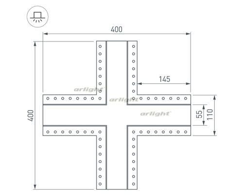 Крестовина SL-LINIA55-FANTOM (arlight, Металл)