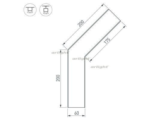 Угол SL-LINE-6070-135 (arlight, Металл)