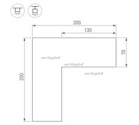 Угол SL-LINE-6070 внутренний (arlight, Металл)