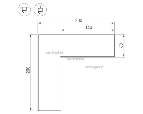 Угол SL-LINE-6070 (arlight, Металл)
