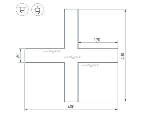 Крестовина SL-LINE-6070 (arlight, Металл)