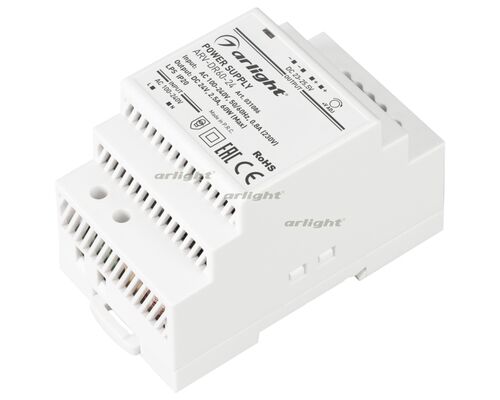 Блок питания ARV-DR60-24 (24V, 2.5A, 60W) (Arlight, IP20 DIN-рейка)