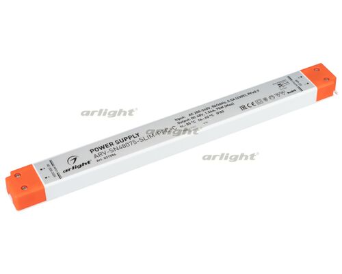 Блок питания ARV-SN48075-SLIM-PFC-C (48V, 1.56A, 75W) (Arlight, IP20 Пластик, 3 года)