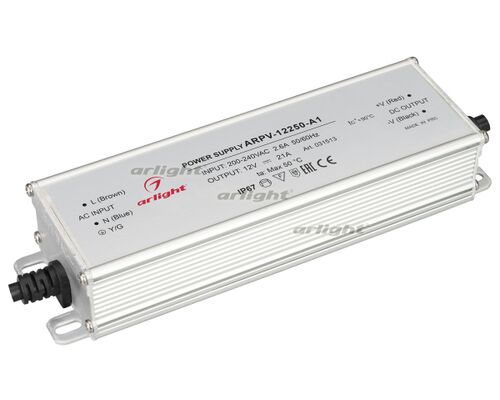 Блок питания ARPV-12250-A1 (12V, 21A, 252W) (Arlight, IP67 Металл, 3 года)