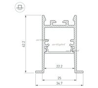 Профиль SL-COMFORT-3542-F-2000 ANOD BLACK (Arlight, Алюминий)