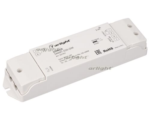Диммер SMART-D20-DIM (12-48V, 1x10A, 2.4G) (Arlight, IP20 Пластик, 5 лет)