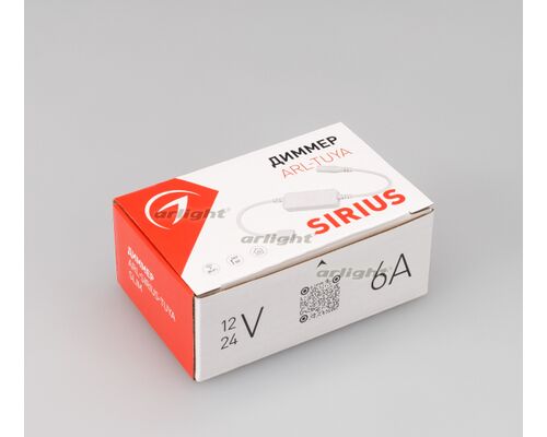 Диммер ARL-SIRIUS-TUYA-DIM-SUF Slim (12-24V, 1x6A, 2.4G) (Arlight, IP20 Пластик, 3 года)