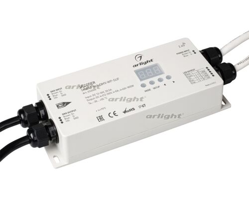 Декодер SMART-K61-DMX-WP-SUF (12-36V, 4x5A) (Arlight, IP67 Пластик, 5 лет)