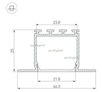 Профиль PLS-LOCK-H25-FM-2000 WHITE (Arlight, Алюминий)