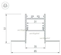 Профиль SL-COMFORT32-FANTOM-2000 ANOD (Arlight, Алюминий)