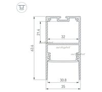 Профиль SL-COMFORT-3563-2000 ANOD (Arlight, Алюминий)