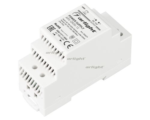 Блок питания ARV-DR30-12 (12V, 2.5A, 30W) (Arlight, IP20 DIN-рейка)