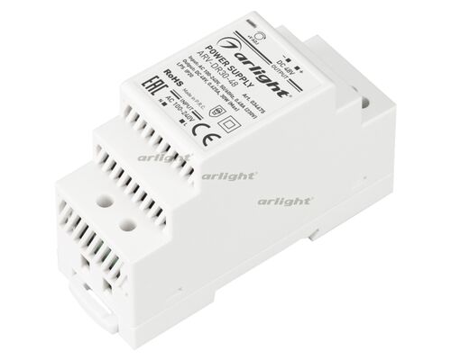 Блок питания ARV-DR30-48 (48V, 0.6A, 30W) (Arlight, IP20 DIN-рейка)