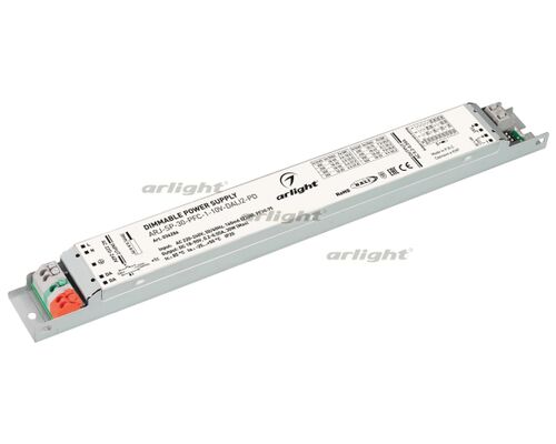 Блок питания ARJ-SP-30-PFC-1-10V-DALI2-PD (30W, 18-90V, 0.2-0.55A) (Arlight, IP20 Пластик, 5 лет)