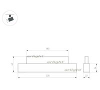 Светильник MAG-ORIENT-FLAT-L235-8W Warm3000 (WH, 80 deg, 48V, DALI) (Arlight, IP20 Металл, 3 года)