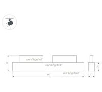 Светильник MAG-ORIENT-FLAT-L465-16W Day4000 (WH, 80 deg, 48V, DALI) (Arlight, IP20 Металл, 3 года)