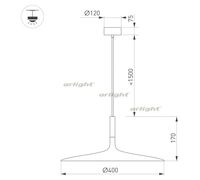 Светильник SP-FIORE-R400-13W Day4000 (BK, 120 deg, 230V) (Arlight, IP20 Металл, 3 года)