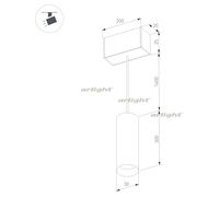 Светильник MAG-SPOT-HANG-25-R30-5W Warm3000 (BK-GD, 45deg, 24V) (arlight, IP20 Металл, 3 года)