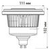 Лампа AR111-FORT-GU10-15W-DIM Warm3000 (Reflector, 24 deg, 230V) (Arlight, Металл)